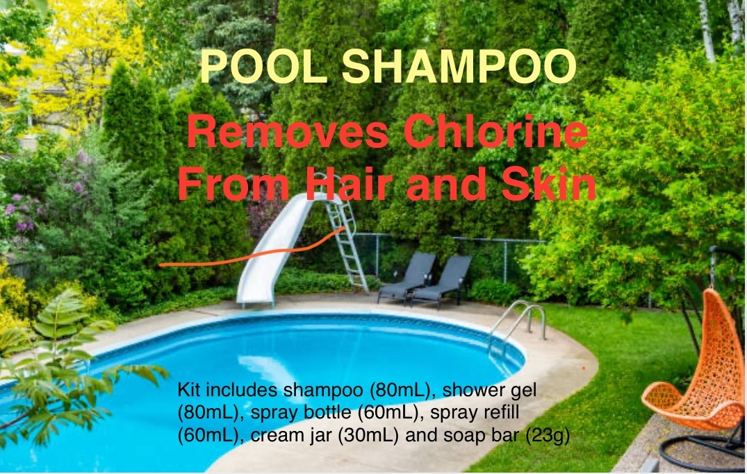 Pool shampoo bottle